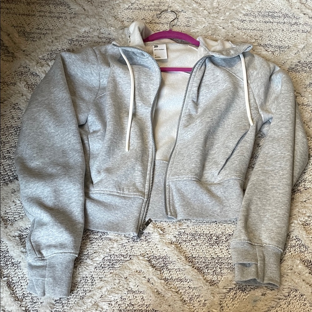 Fleece cropped jacket